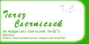 terez csernicsek business card